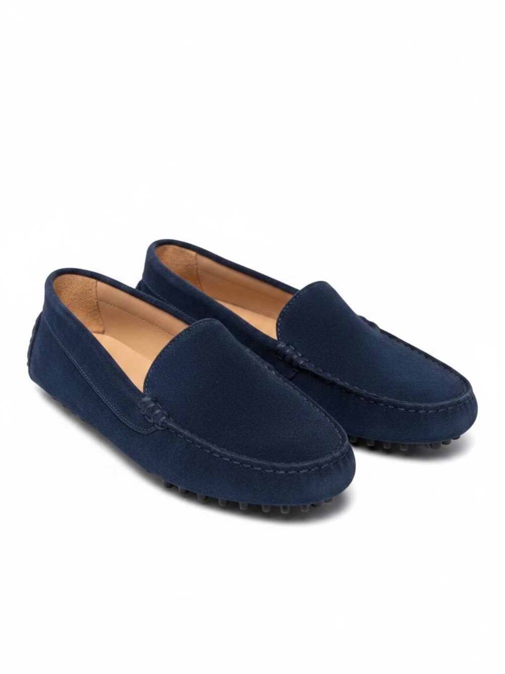 M Gemi The Felize Italy Suede Moccasins Flat Loafers Navy Blue Women's 7 37.5